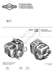 Snapper SS7522E Operater's Manual