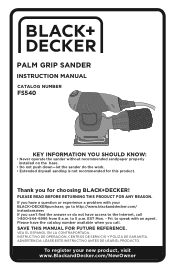 Black & Decker FS540 Instruction Manual