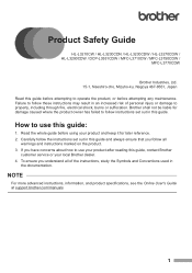 Brother International HL-L3270CDW Product Safety Guide