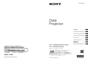 Sony VPL-FHZ61 Startup Guide - Quick Reference Manual