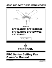 Emerson CF712 Owners Manual