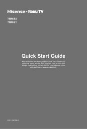 Hisense 75R6030 Quick Start Guide