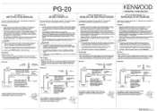 Kenwood PG-20 User Manual