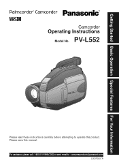 Panasonic PVL552 PVL552 User Guide