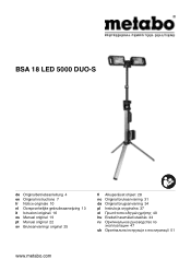 Metabo BSA 18 LED 5000 DUO-S Operating Instructions
