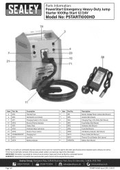 Sealey PSTART1000HD Parts Diagram