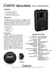 Carvin PM10A PM10 & PM10A Product Manual