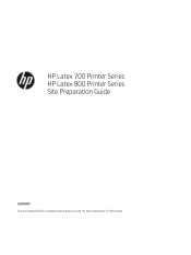 HP Latex 700 Site Preparation Guide