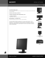 Sony SDM-X75K Specifications Sheet