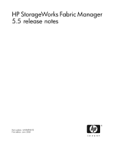 HP StorageWorks 4/8 HP StorageWorks Fabric Manager 5.5 release notes (AA-RWFHB-TE, June 2008)