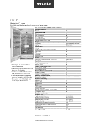 Miele F 2911 SF Product sheet