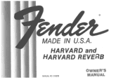 Fender Harvard Owner Manual