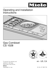 Miele CS 1028 LP Operating instructions/Installation instructions