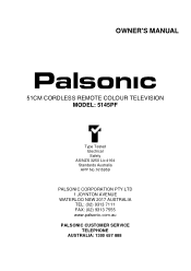 Palsonic 5145PF Owners Manual