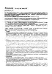 Lenovo ThinkCentre M57e (Spanish) Lenovo License Agreement