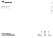 Pioneer PL-30-K Owners Manual
