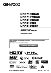 Kenwood DNX7150DAB Instruction Manual