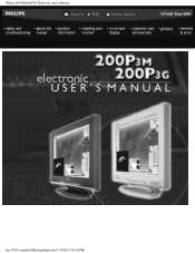 Philips 200P3G User manual