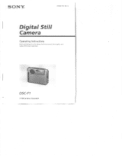 Sony DSC-F1 Operating Instructions  (primary manual)