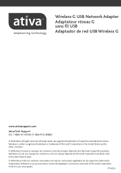 Ativa Wireless-G USB Network Adapter Product Manual