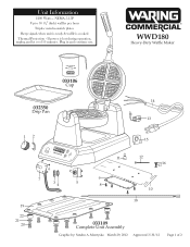 Waring WWD180 Parts List and Exploded Diagram