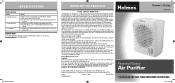 Holmes HAP116 Product Manual