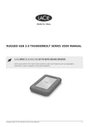 Lacie Rugged USB 3.0 Thunderbolt™ Series User Manual