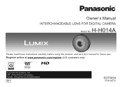 Panasonic LUMIX G Operating Instructions