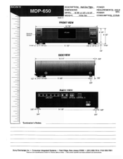 Sony MDP-650 Installation Guide
