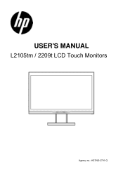 Compaq L2105tm Users MANUAL L2105tm / 2209t LCD Touch Monitors