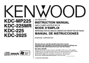 Kenwood KDC-225 Instruction Manual