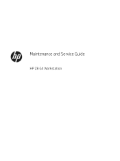 HP Z8 Maintenance and Service Guide