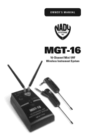 Nady MGT-16 Owners Manual