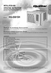 Panasonic HQ2081SH HQ2081SH User Guide