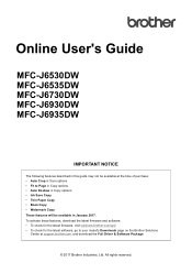 Brother International MFC-J6530DW Online Users Guide HTML