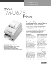 Epson TM-U675 Product Data Sheet