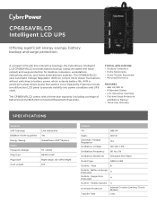 CyberPower CP685AVRLCD Datasheet