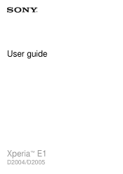 Sony Xperia E1 Help Guide