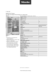 Miele F 2912 SF Product sheet