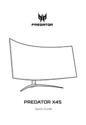 Acer PREDATOR X45 Quick Start Guide