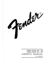 Fender SKX-35R Owner Manual