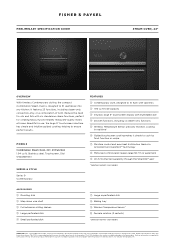 Fisher and Paykel OS24NDTDX1 Preliminary Specification Guide Steam Oven