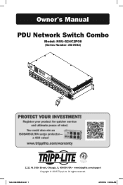 Tripp Lite NSU-G24C2P08 Owner's Manual for PDU Network Switch Combo 9333A3 (English)