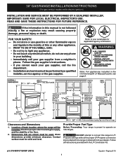 Frigidaire FFGF3011LB Installation Instructions (All Languages)