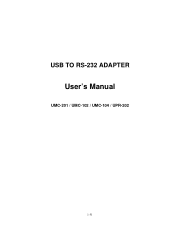 Konica Minolta C2070P Plockmatic SD-350/SD-500 USB to RS-232 Adapter Manual