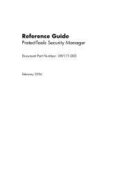 Compaq nc4400 Reference Guide ProtectTools Security Manager