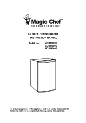 Magic Chef MCBR360B User Manual
