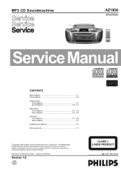 Philips AZ1836 Service Manual