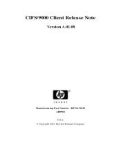 HP rp8420 CIFS/9000 Client Release Note, June 2002