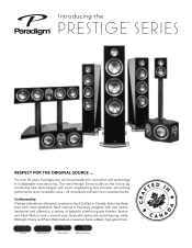 Paradigm Prestige 75F Datasheet